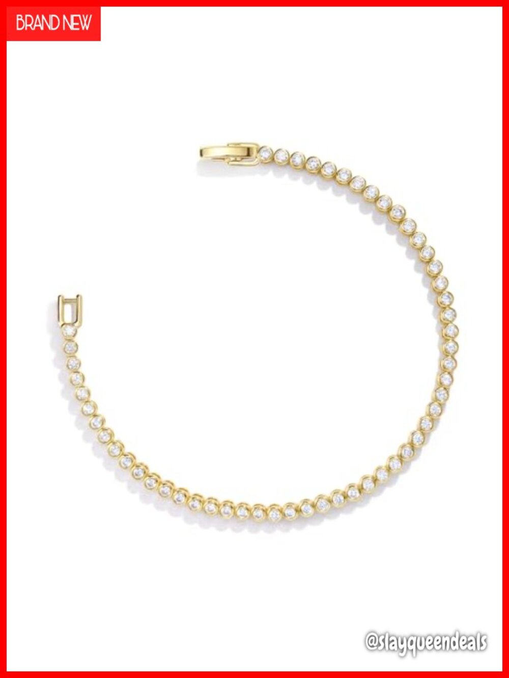 14K Gold Filled CZ Bezel Tennis Bracelet, 2-3mm, Chain Bracelet for Women